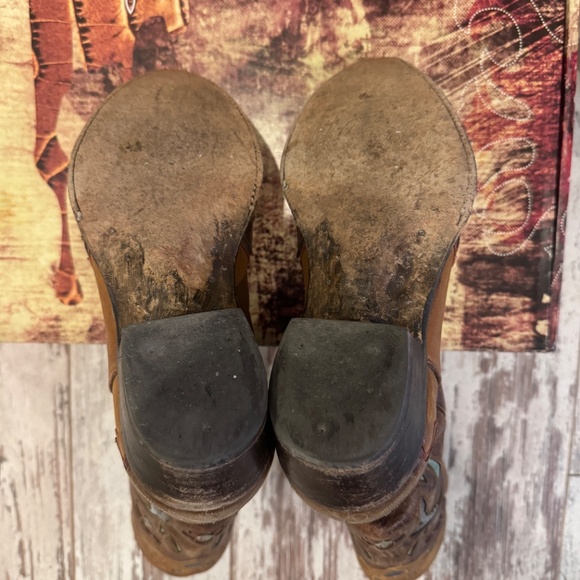 RARE OLD GRINGO GOLONDRITA INLAY BOOTS | COWBOY WESTERN | BUTTERCUP GOLONDRINA - Picture 14 of 15